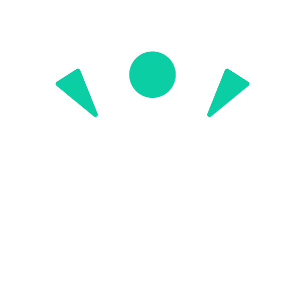 Icon of two hands shaking beneath a green gear symbol, representing partnership or collaboration.